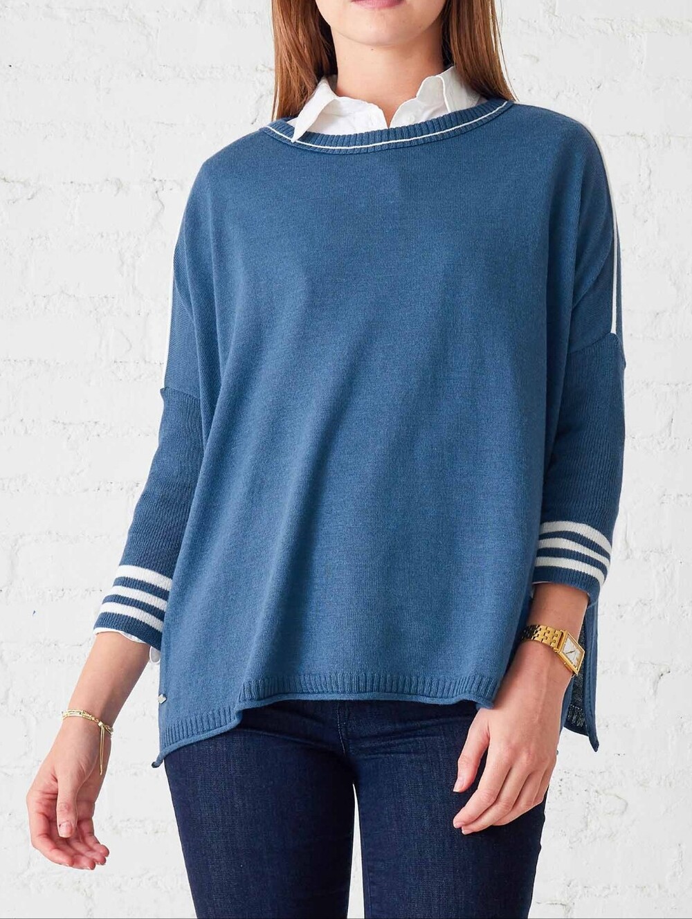 Mersea Catalina Sweater Womens One Size Nautical Beach Vacation Cozy Pullover